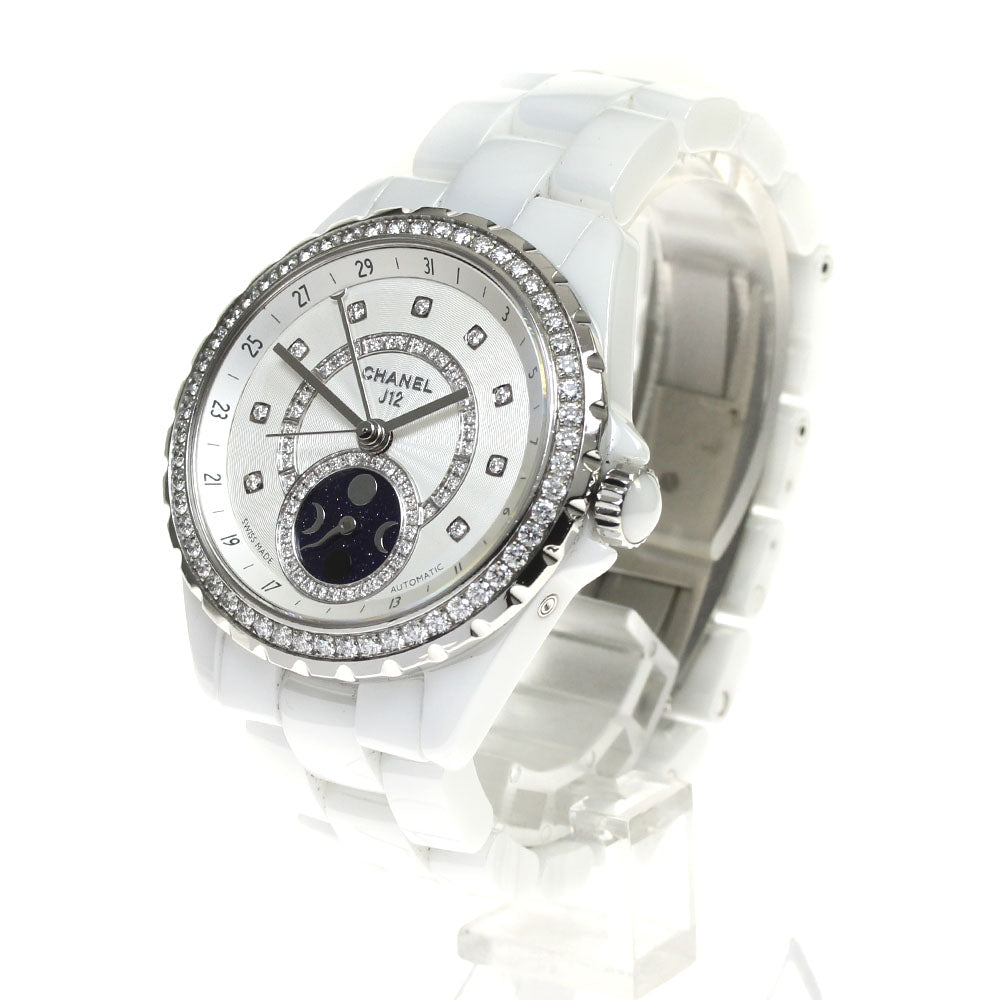 CHANEL J12 Fars de Lune H3405 Diamond Bezel Silver Dial Automatic Men's_815046