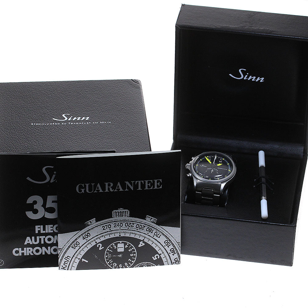 Sinn Euro Vlieger 356 Chronograph day date Black Dial Automatic Men's_815343