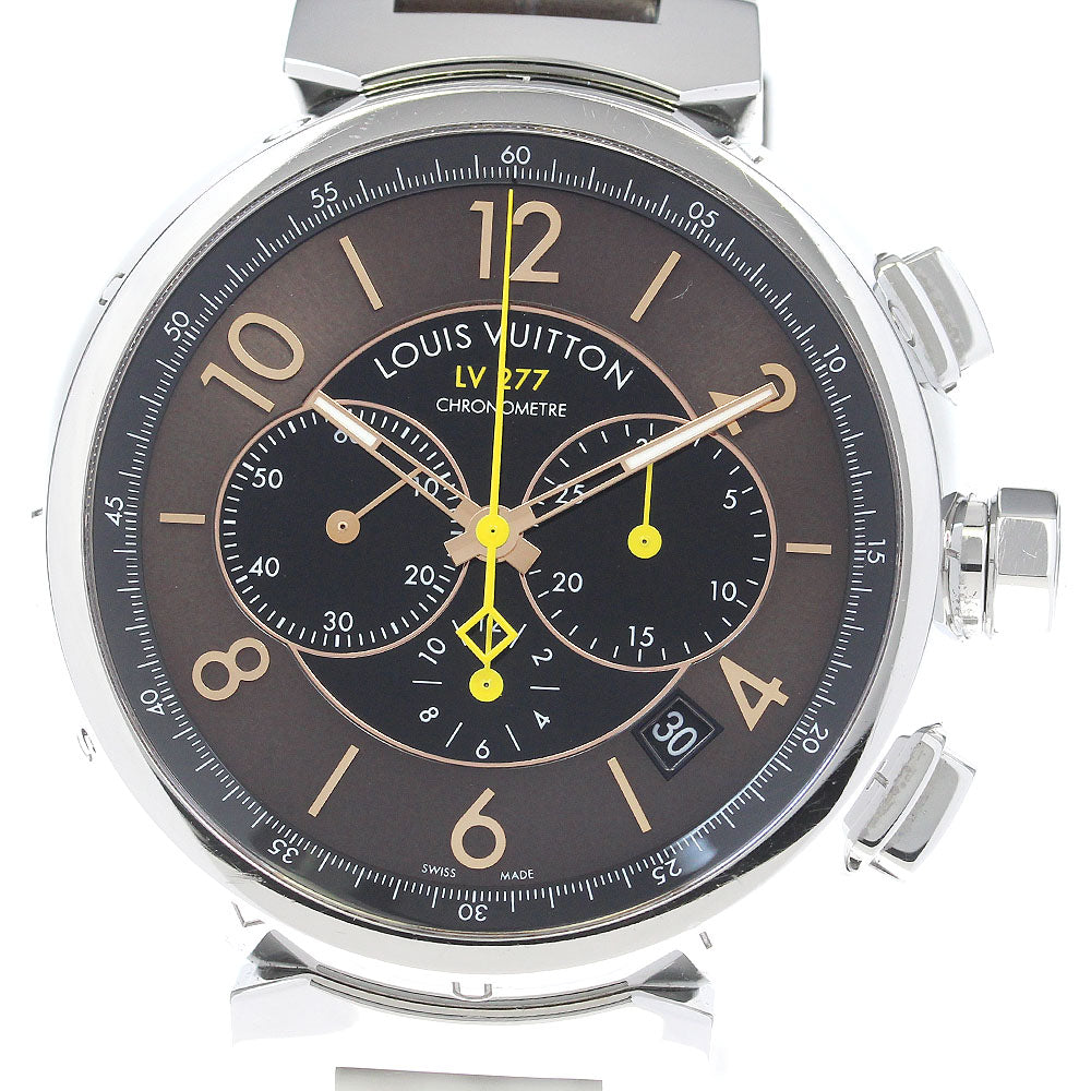 LOUIS VUITTON Tambour El Primero Q114A Chronograph Date Brown / Black Dial Automatic Men's Watch_815422
