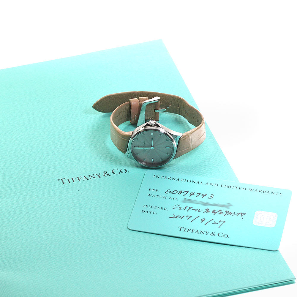 TIFFANY&Co. Metro 2 60874743 8P diamond pink Dial Quartz Ladies Watch_815427