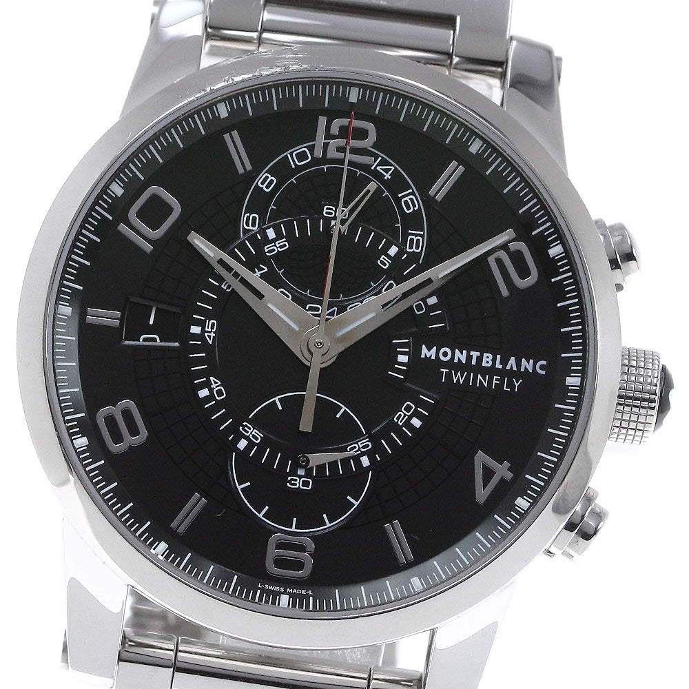 MONTBLANC Timewalker twin fly 104286 Chronograph black Dial Automatic Men's Watch_815475