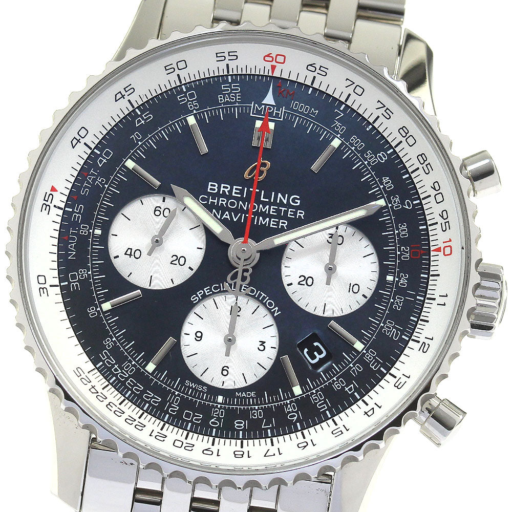 BREITLING Navitimer 01 Limited AB0121 Chronograph Date Black shell Dial Automatic Men's Watch_815589