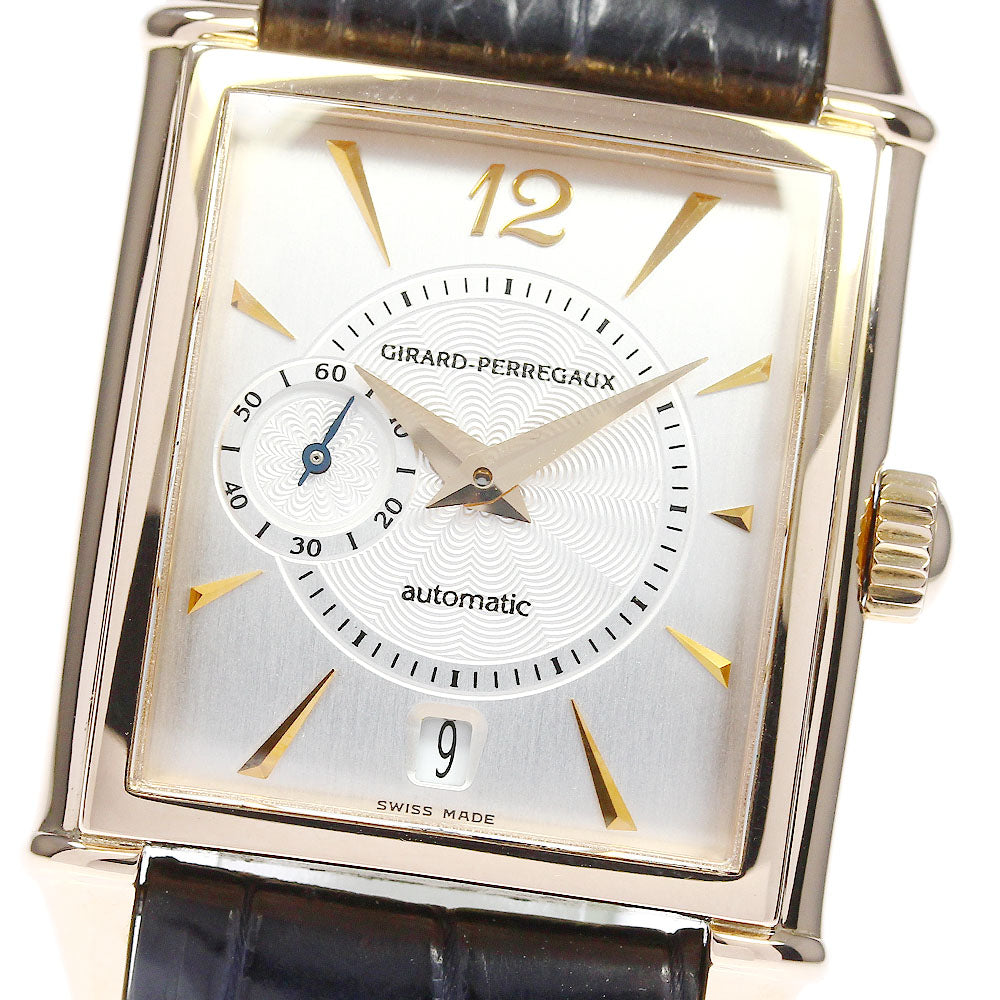 GIRARD PERREGAUX Vintage 1945 2596 K18PG small second Silver Dial Hand Winding Men's Watch_815678