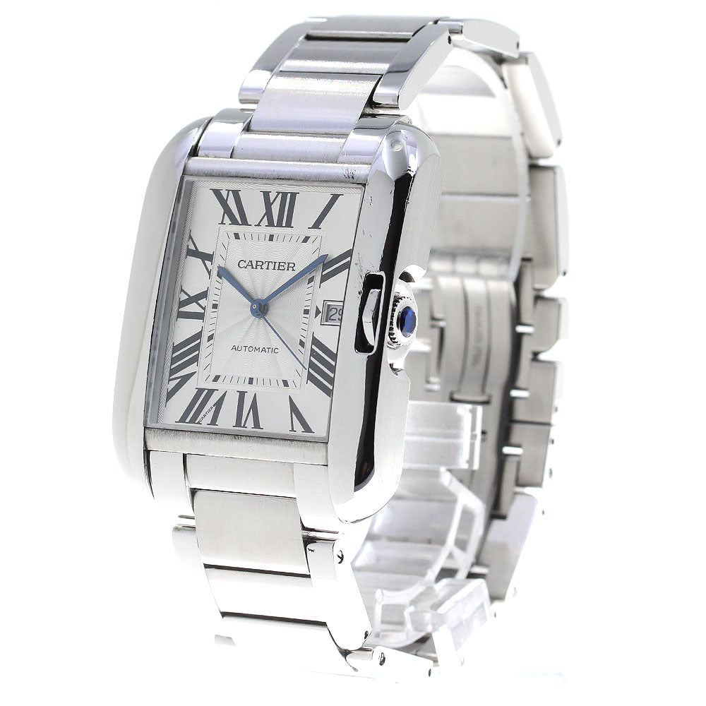 CARTIER Tank Anglaise XL W5310008 Date Silver Dial Automatic Men's Watch_815815