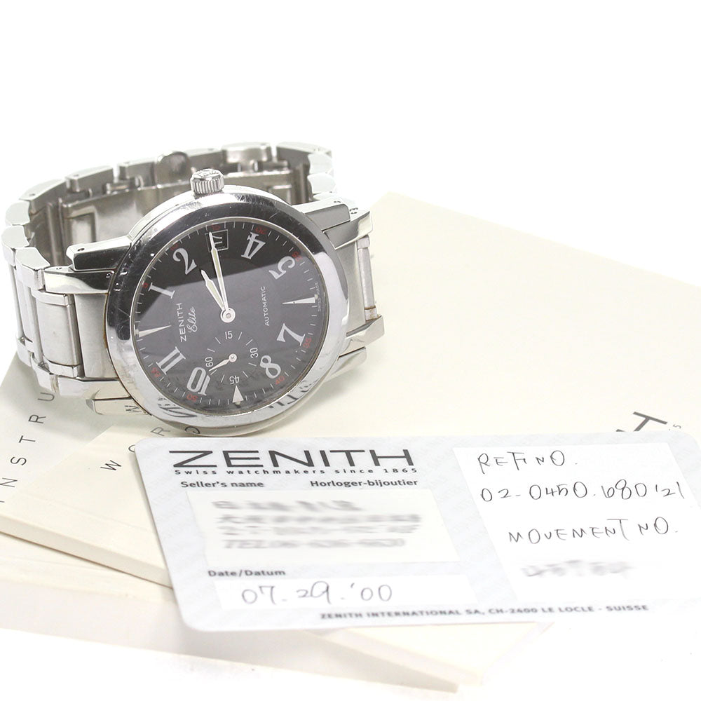 ZENITH Port Royale Elite 01/02.0450.680 Small seconds black Dial Automatic Men's Watch_815868