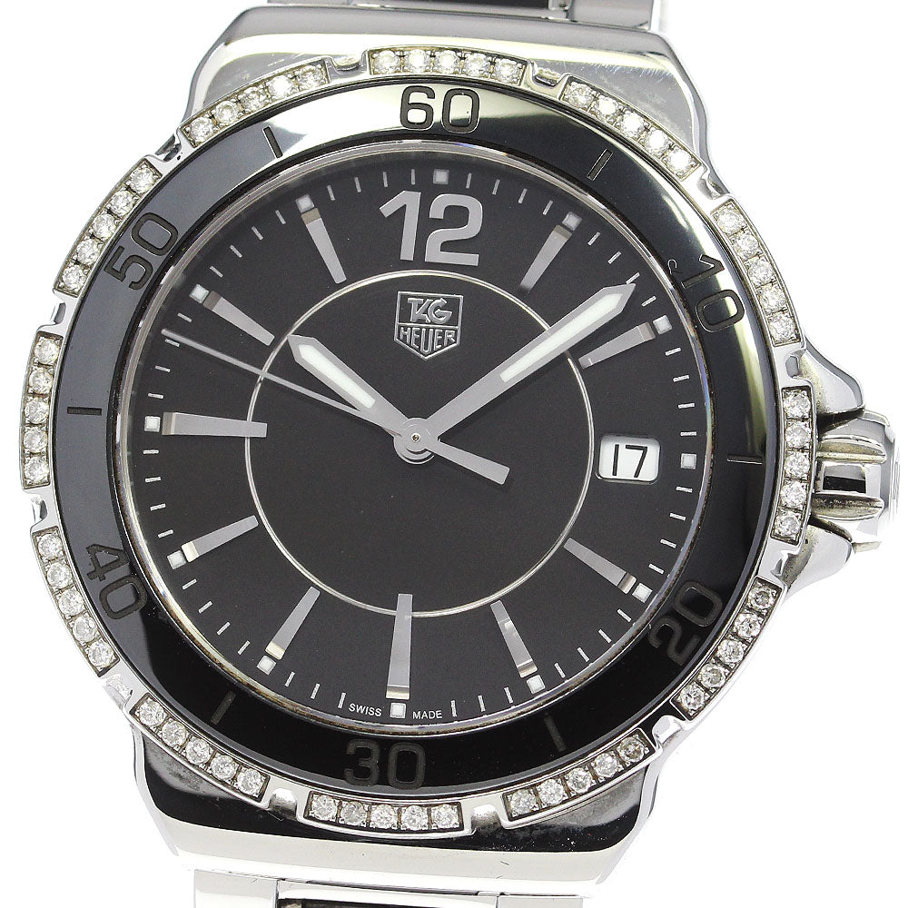 TAG HEUER Formula 1 WAH1212 Diamond Bezel black Dial Quartz Ladies Watch_815972