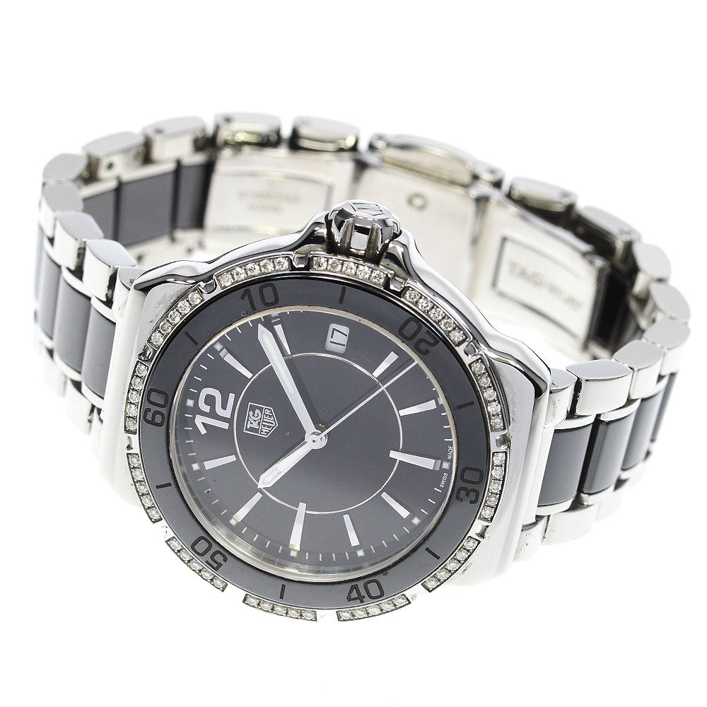 TAG HEUER Formula 1 WAH1212 Diamond Bezel black Dial Quartz Ladies Watch_815972