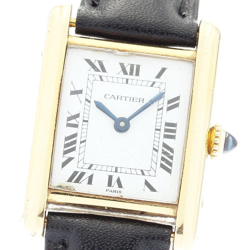 CARTIER tanklouis SM 82720553 K18YG PARIS dial white Dial Hand Winding Ladies Watch_815993