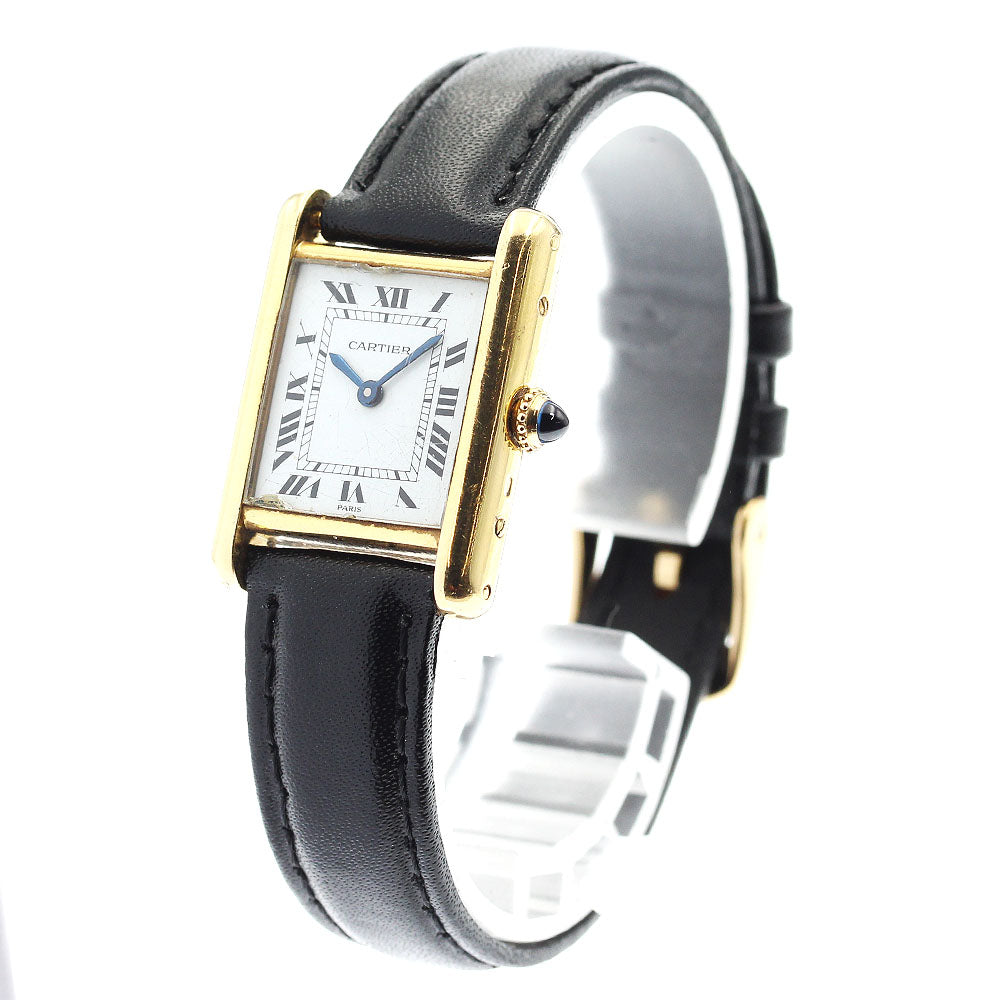 CARTIER tanklouis SM 82720553 K18YG PARIS dial white Dial Hand Winding Ladies Watch_815993