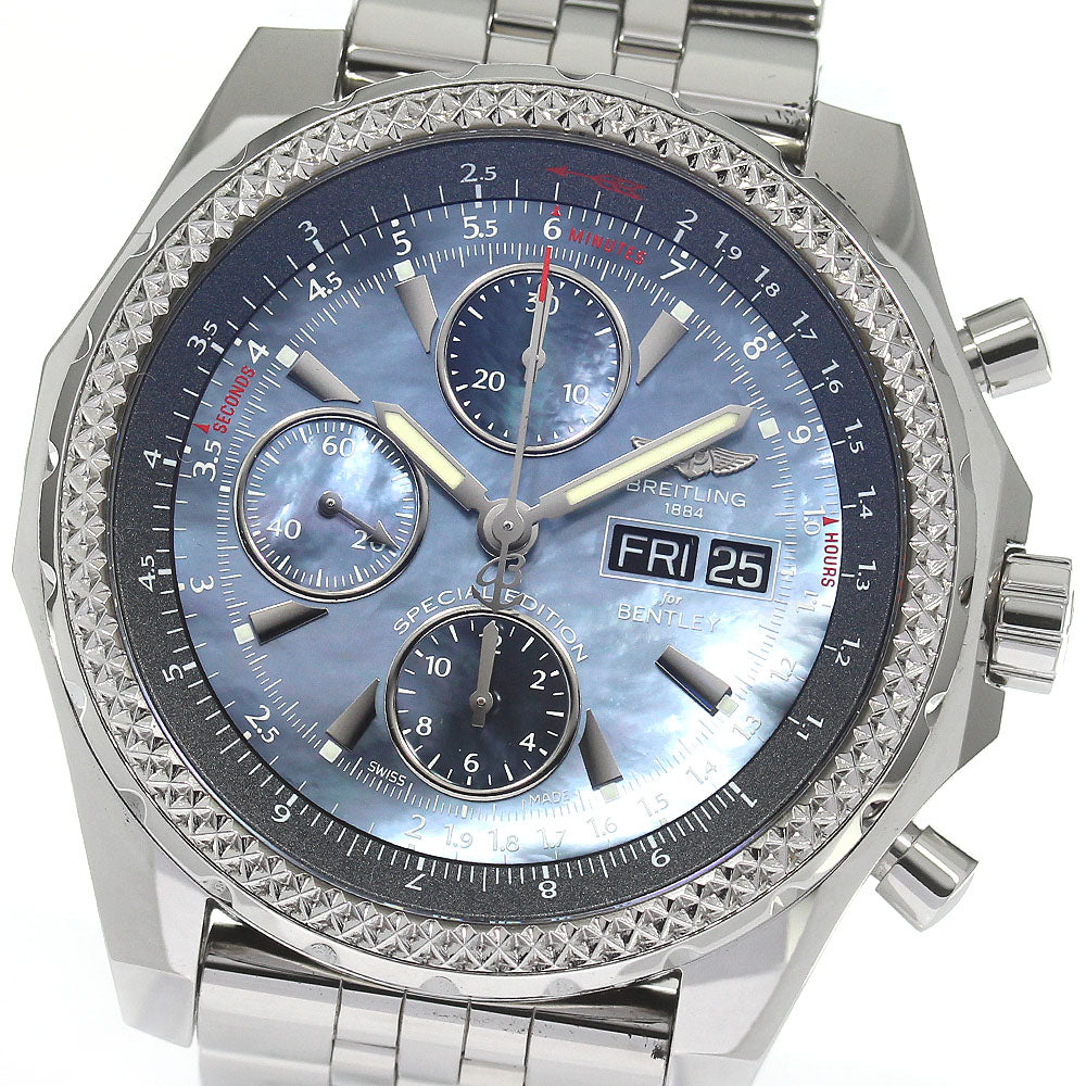 BREITLING Bentley GT A13362 Chronograph Japan only Blue shell Dial Auto_816005