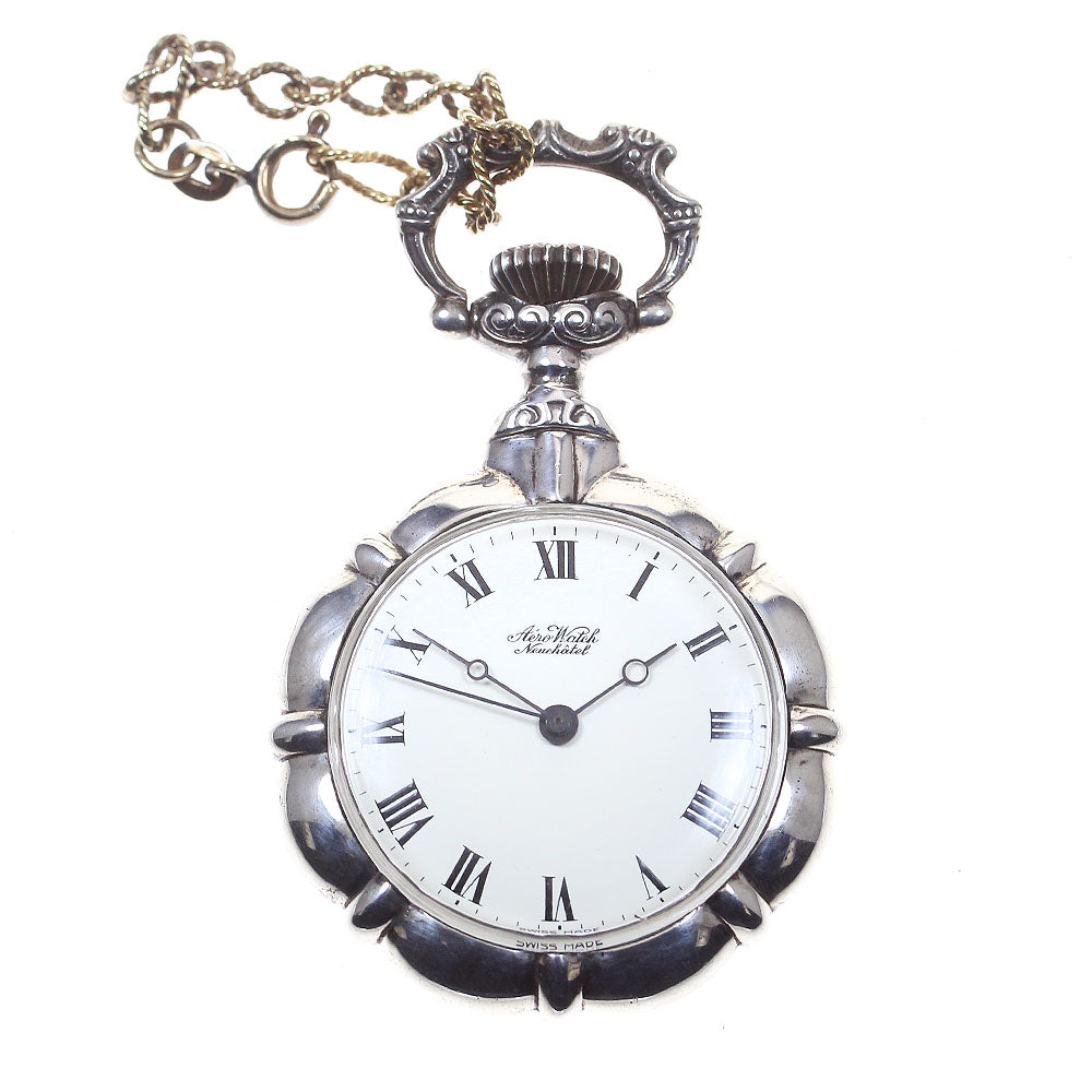 AEROWATCH Vintage Cal.1702/03 white Dial Hand Winding Ladies Pocket watch_816131