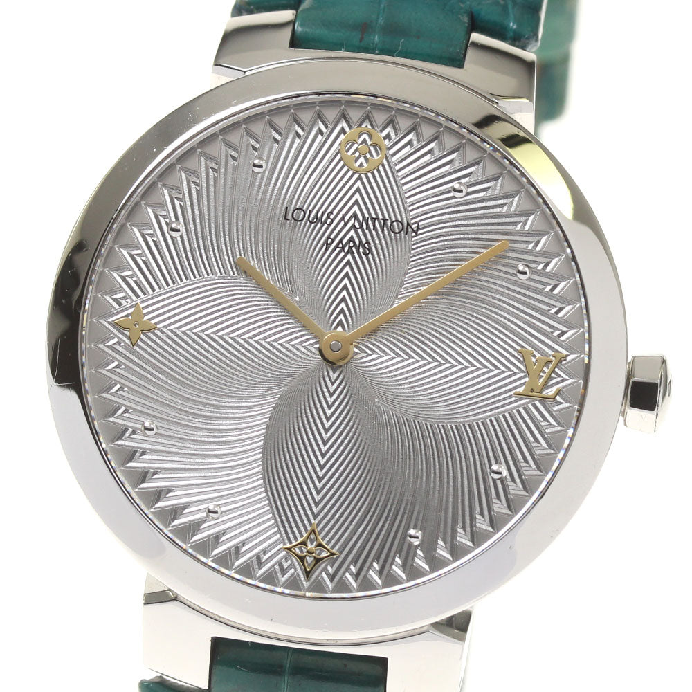 LOUIS VUITTON Tambour Slim QA015 Silver Dial Quartz Ladies Watch_816255