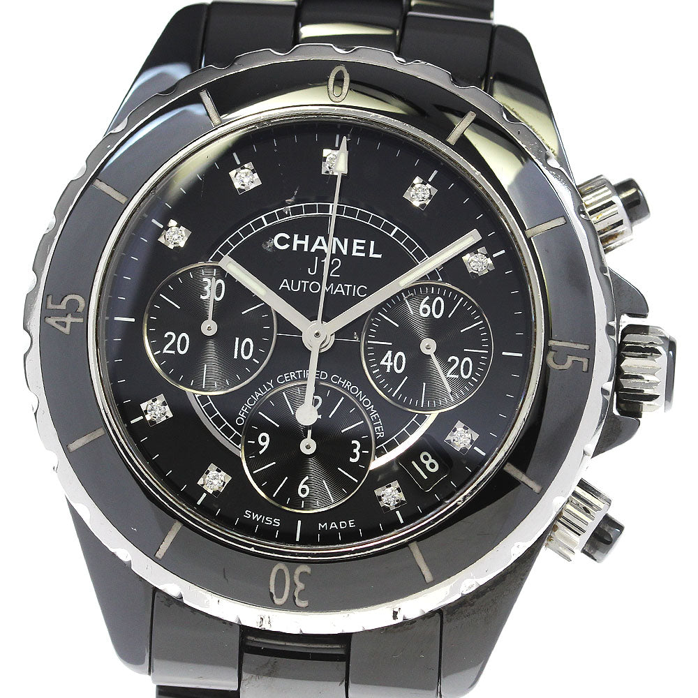 CHANEL J12 H2419 Black ceramic 9P diamond black Dial Automatic Men's_816305