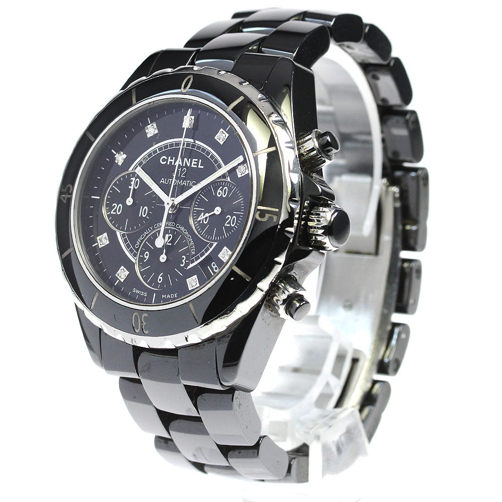 CHANEL J12 H2419 Black ceramic 9P diamond black Dial Automatic Men's_816305