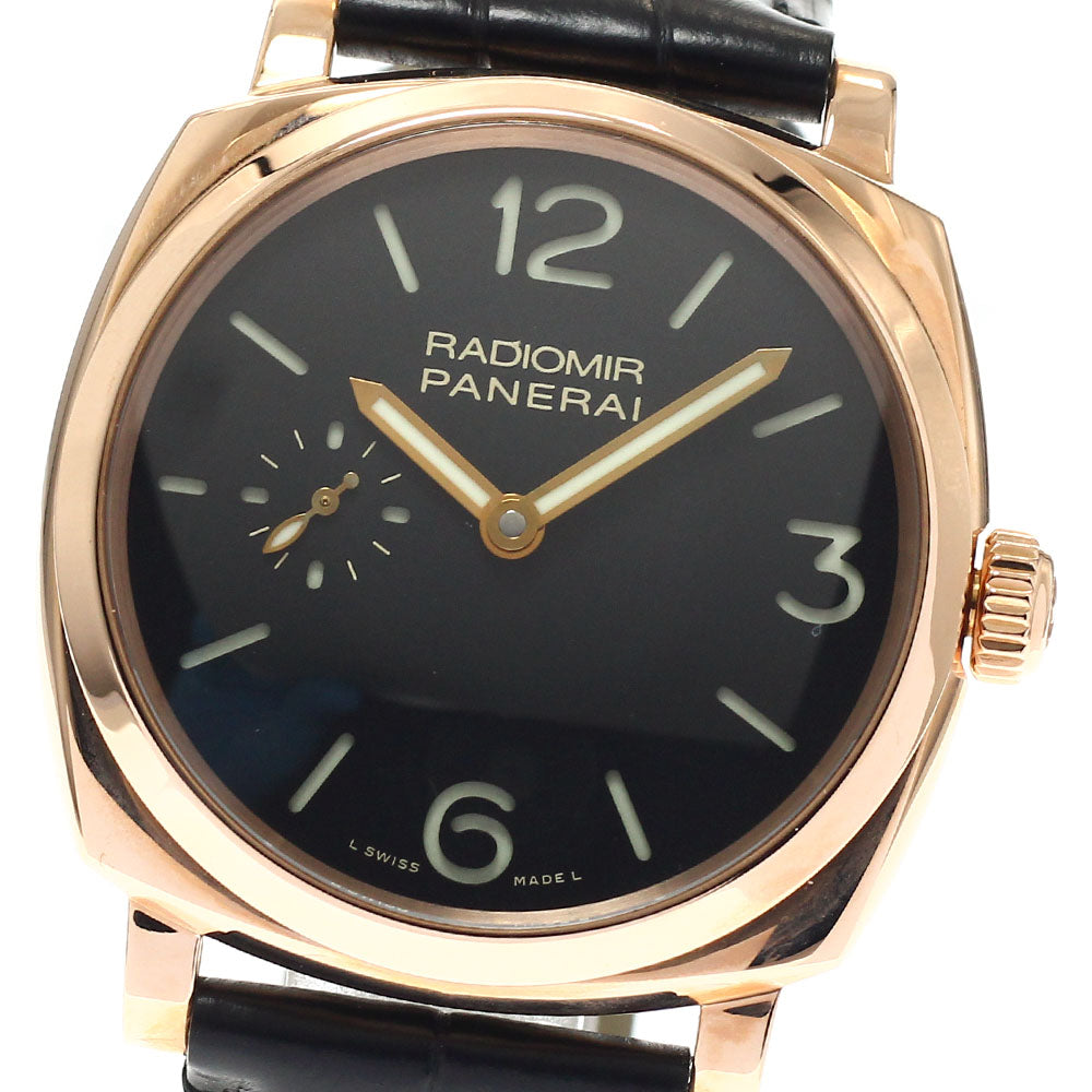 PANERAI Radiomir 1940 3 Days Oro Rosso PAM00575 K18RG black Dial Hand Winding Men's Watch_816472