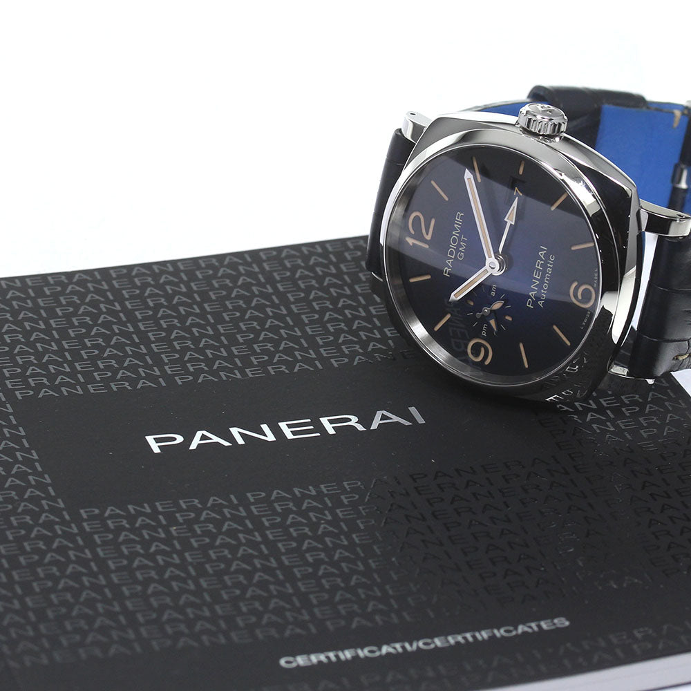 PANERAI Radiomir 1940 3 Days PAM00945 GMT Power Reserve Boutique Limited Edition blue Dial Automatic Men's Watch_816493