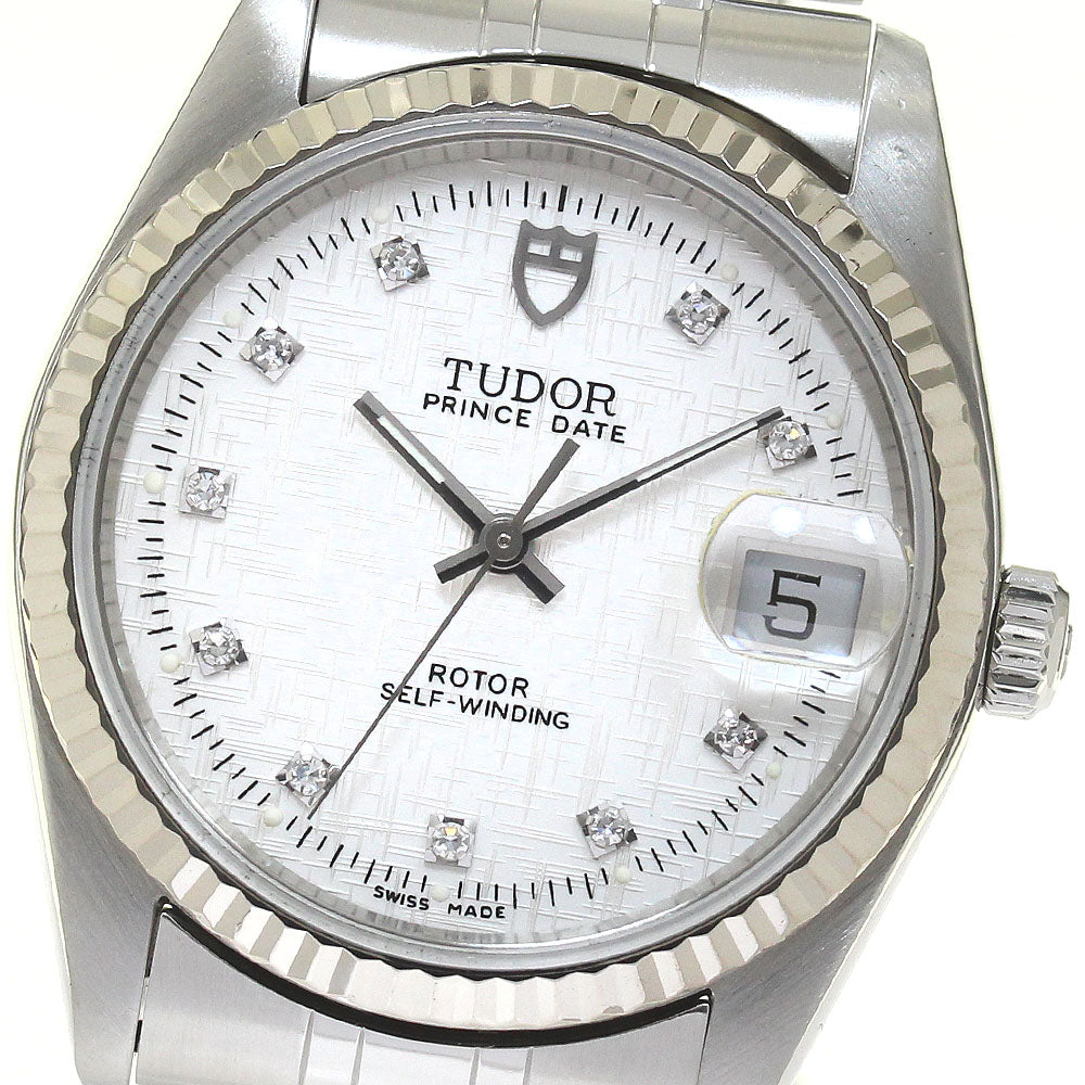 TUDOR Prince Date 74034 WG bezel 10P cal.2824-2 Silver Dial AT Men'sWatch_816513