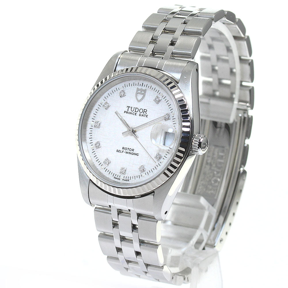 TUDOR Prince Date 74034 WG bezel 10P cal.2824-2 Silver Dial AT Men'sWatch_816513