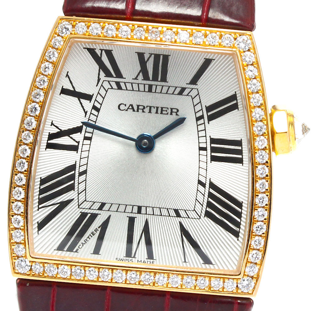 CARTIER Ladonia WE600551 K18PG diamond bezel Silver Dial Quartz Ladies Watch_816525