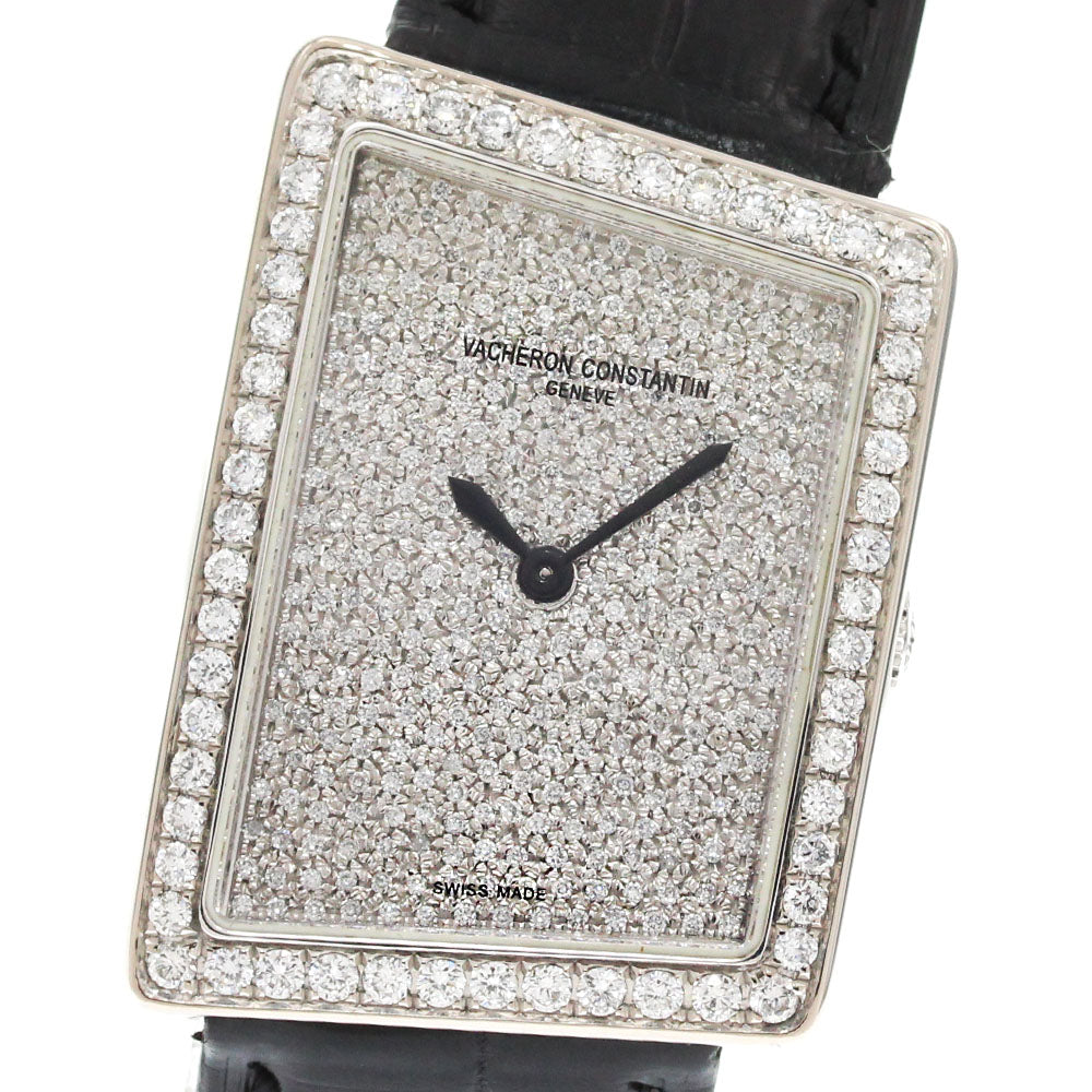 VACHERON CONSTANTIN Asymmetrical 1972 37010/000G-8835 K18WG after diamond Silver Dial Hand Winding Ladies Watch_816539