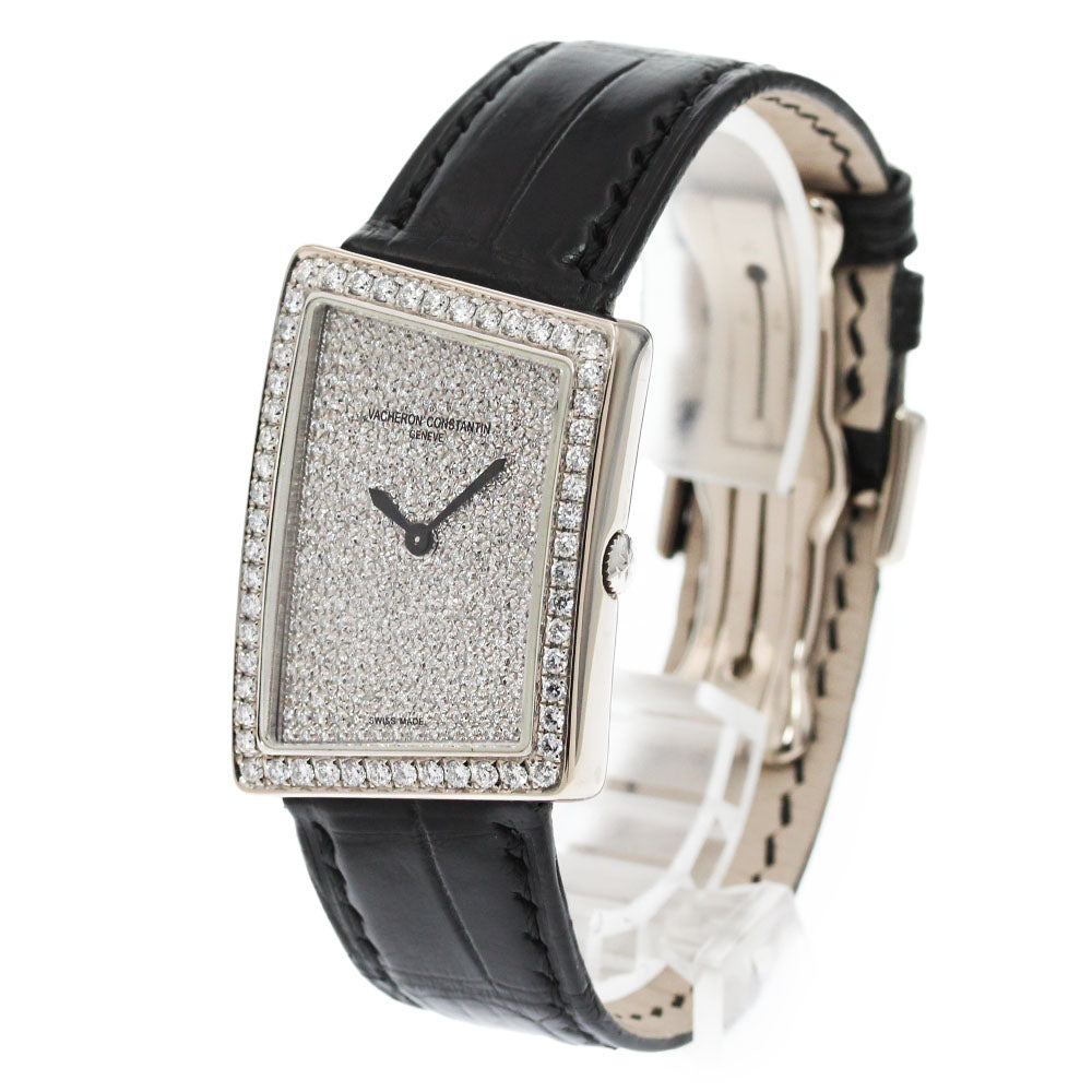 VACHERON CONSTANTIN Asymmetrical 1972 37010/000G-8835 K18WG after diamond Silver Dial Hand Winding Ladies Watch_816539