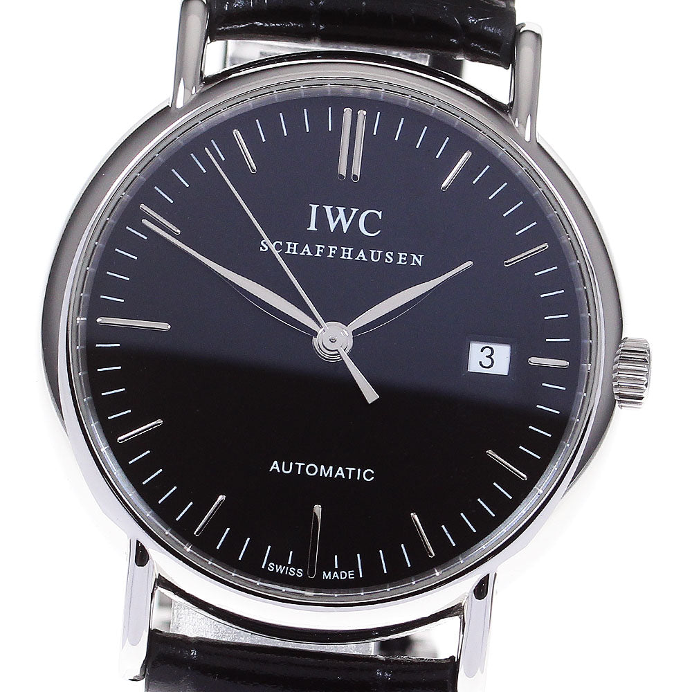 IWC SCHAFFHAUSEN Portofino IW356308 Date black Dial Automatic Men's Watch_816546