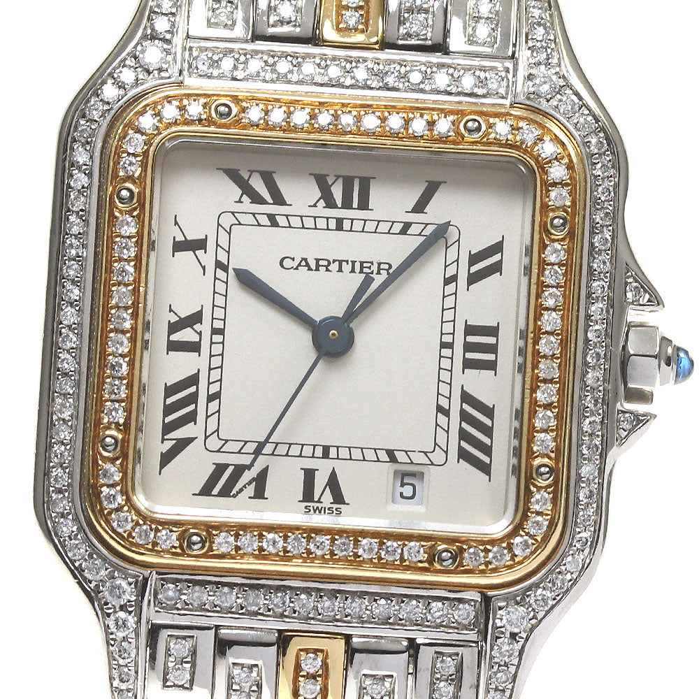CARTIER PANTHEREMM 1 Row After Diamond beige Dial Quartz Boy's Watch_816557