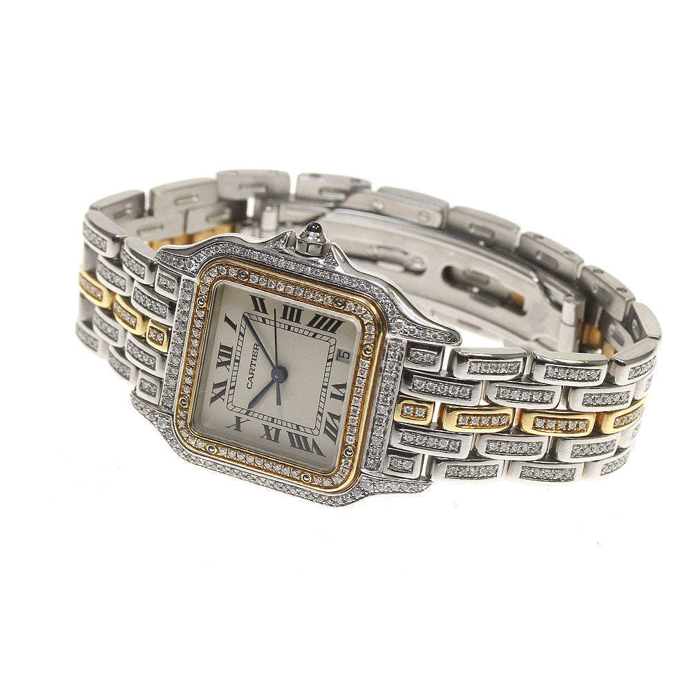 CARTIER PANTHEREMM 1 Row After Diamond beige Dial Quartz Boy's Watch_816557