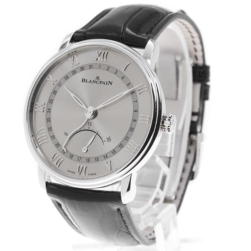 Blancpain Villeret Ultra Slim 6653 K18WG Retrograde Pointer Date Silver Dial Automatic Men's Watch_816558