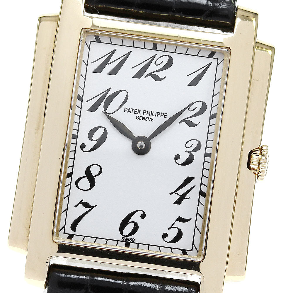 PATEK PHILIPPE Gondouro 4824J-001 18K Yellow Gold white Dial Quartz Ladies Watch_816583