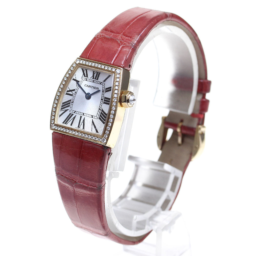 CARTIER Ladonia SM K18YG after diamond bezel Silver Dial Quartz Ladies Watch_816600