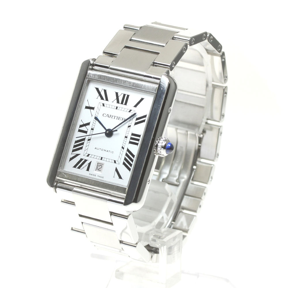 CARTIER Tank solo XL W5200028 Date Silver Dial Automatic Men's Watch_816656