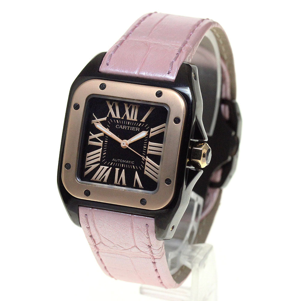 CARTIER Santos 100 MM W2020007 K18PGBezel Black Dial Automatic Boy's_816675