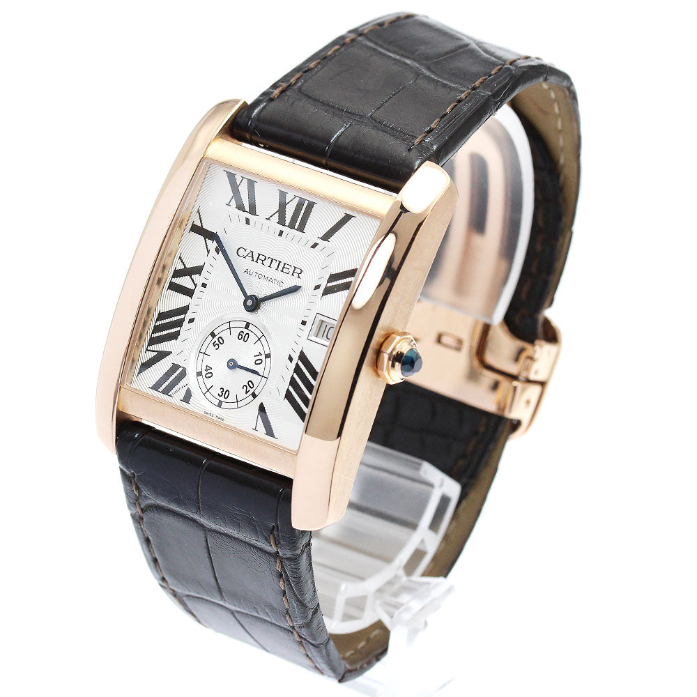 CARTIER Tank MC WGTA0014 18K Pink Gold Silver Dial Automatic Men's Watch_816676
