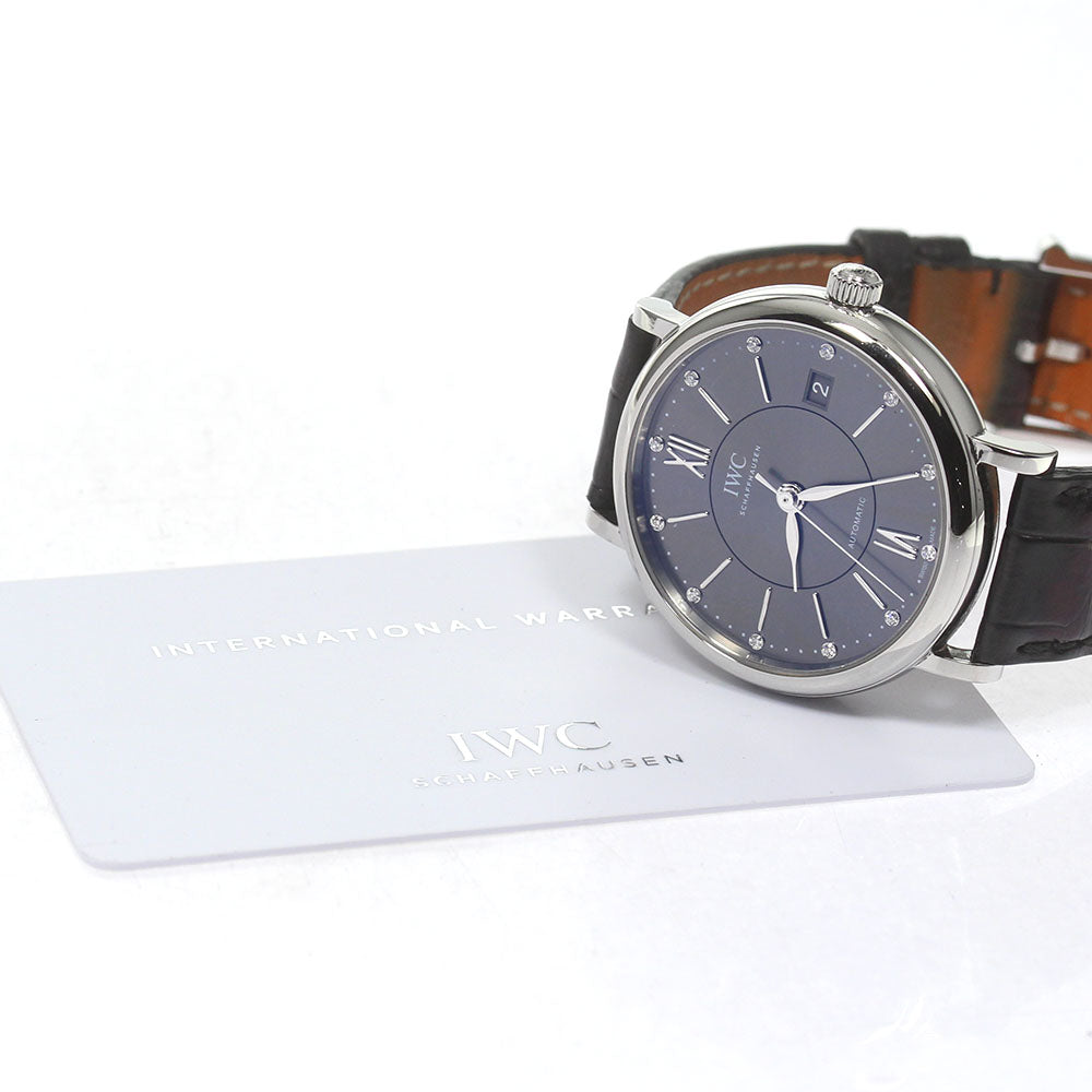 IWC SCHAFFHAUSEN Portofino IW458102 37MM 12P Diamond gray Dial Automatic Boy's Watch_816765