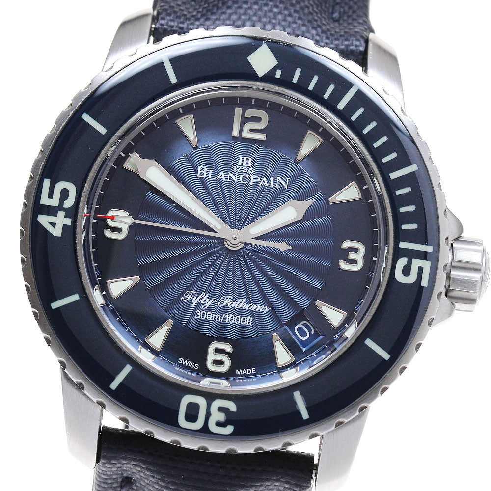 Blancpain Fifty Fathoms 5051D Date Navy Dial Automatic Men's Watch_816773