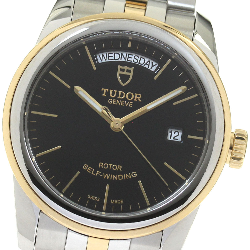 TUDOR Glamor Date Day 56003 Black Dial Automatic Men's Watch_816789