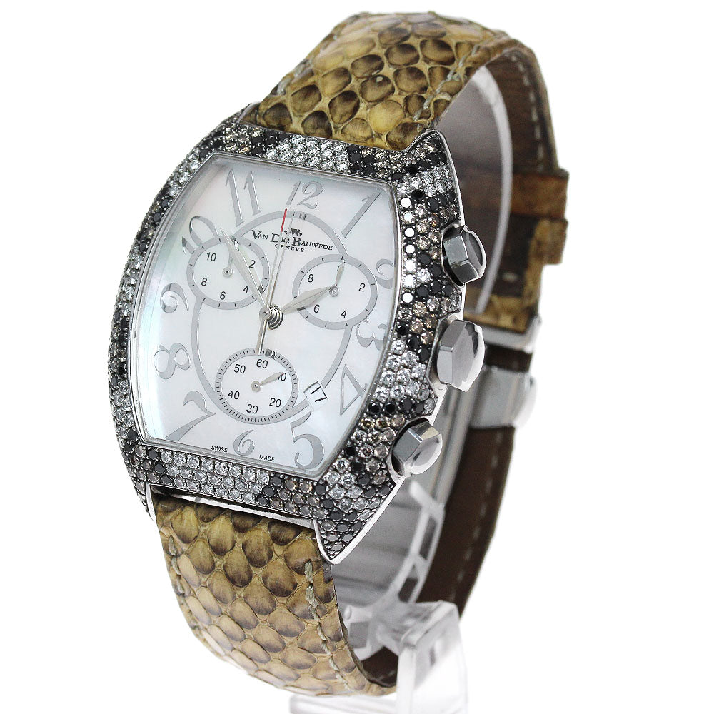 VAN DER BAUWEDE MAGNUM CAL.25 Chronograph SV800 White shell Dial Quartz Men's Watch_816824