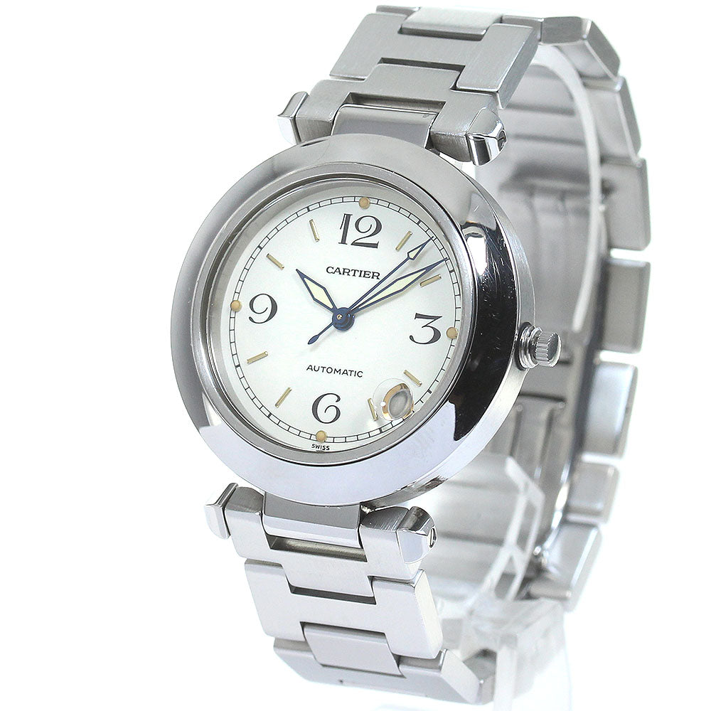 CARTIER Pasha C W31023M7 Date Silver Dial Automatic Boy's Watch_816877
