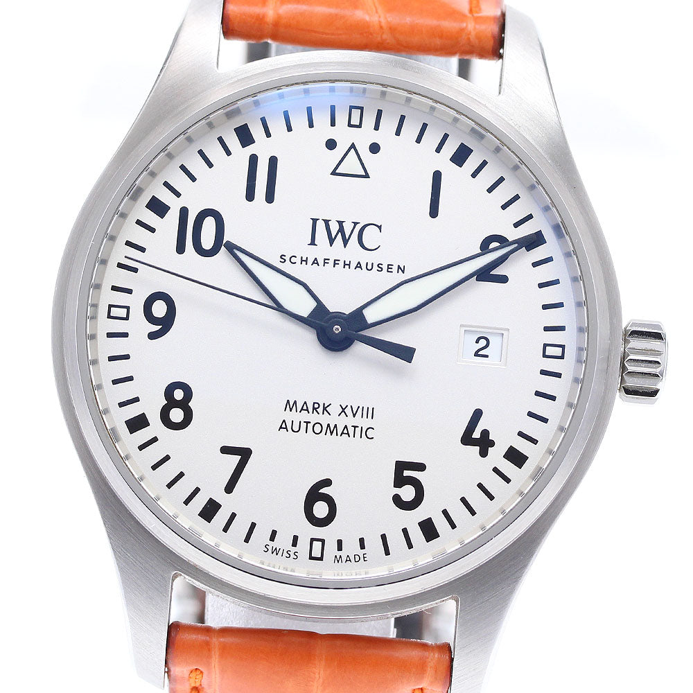 IWC SCHAFFHAUSEN Pilot watch mark XVIII IW327012 Date Silver Dial Automatic Men's Watch_817012