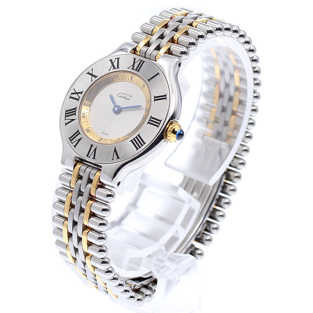 CARTIER Must21 Vantian W10075F4 Silver Dial Quartz Ladies Watch_817035
