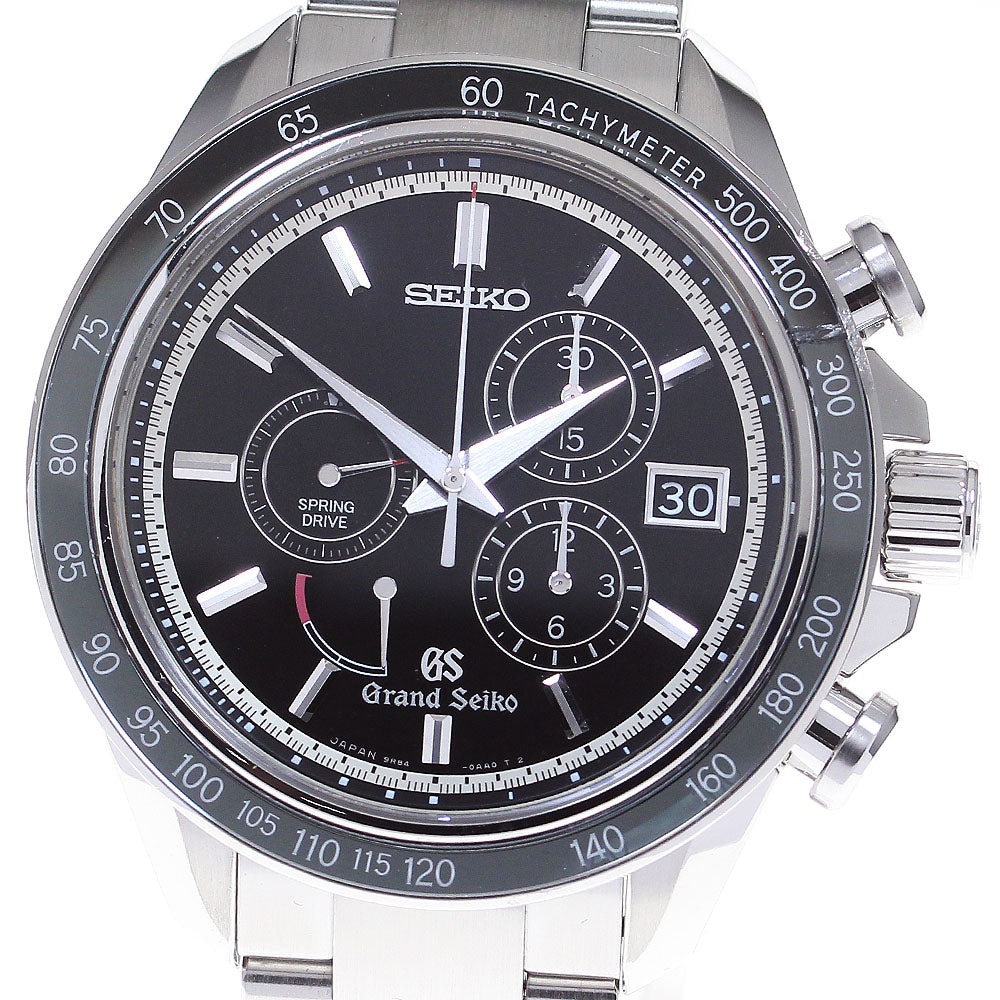 SEIKO Grand Seiko Master Shop Limited SBGB003/9R84-0AA0 Chronograph black Dial Spring drive Men's Watch_817048