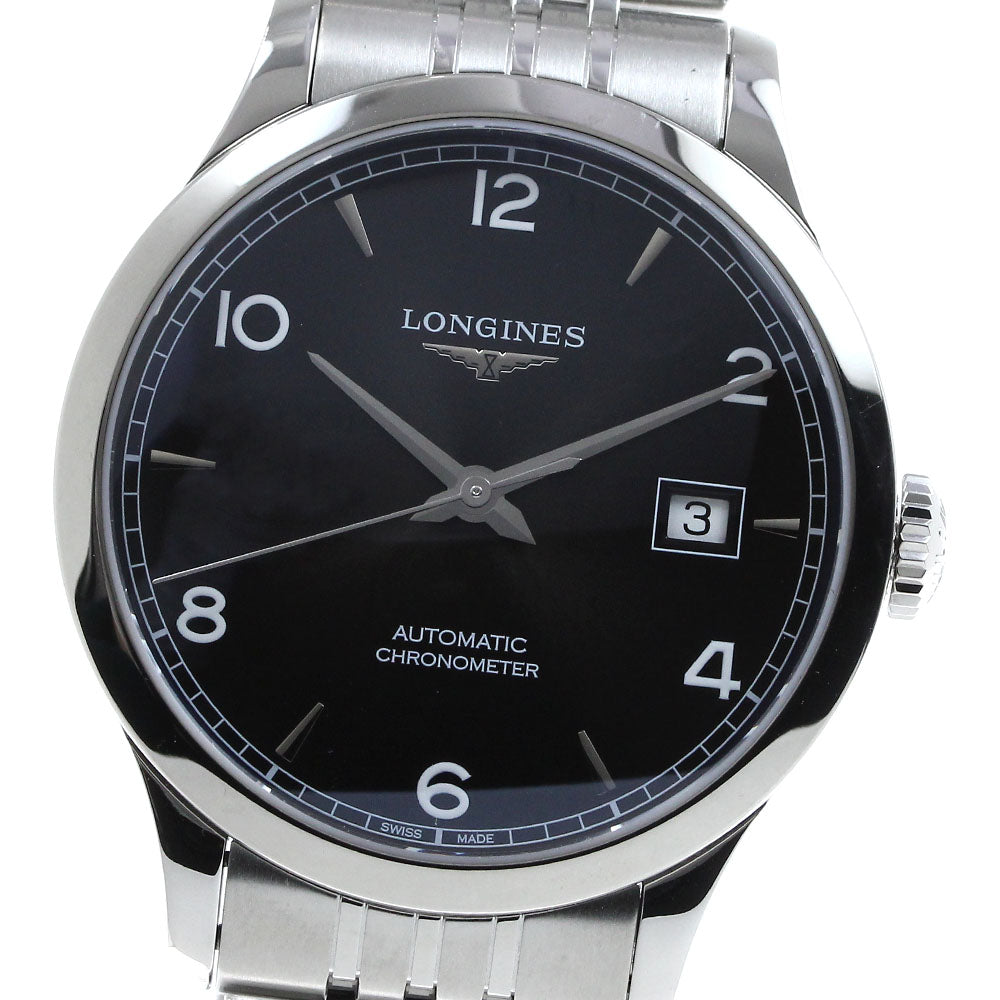 LONGINES record L2.820.4 Date black Dial Automatic Men's Watch_817053