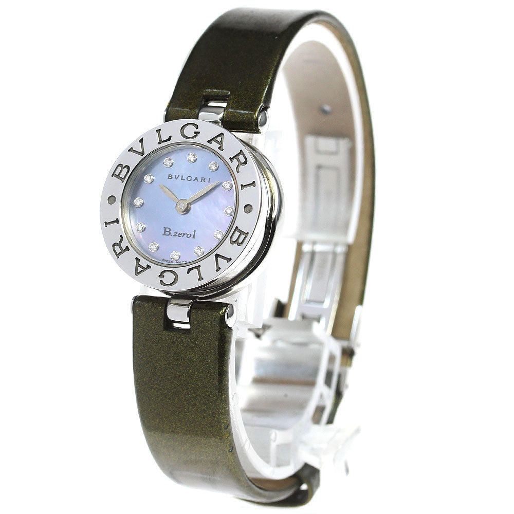 BVLGARI B-zero1 BZ22S 12P diamond Blue shell Dial Quartz Ladies Watch_817158