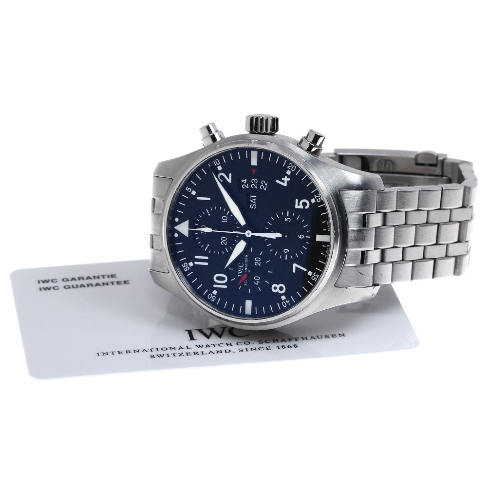 IWC SCHAFFHAUSEN Pilot watch IW377704 Chronograph black Dial Automatic Men's Watch_817187