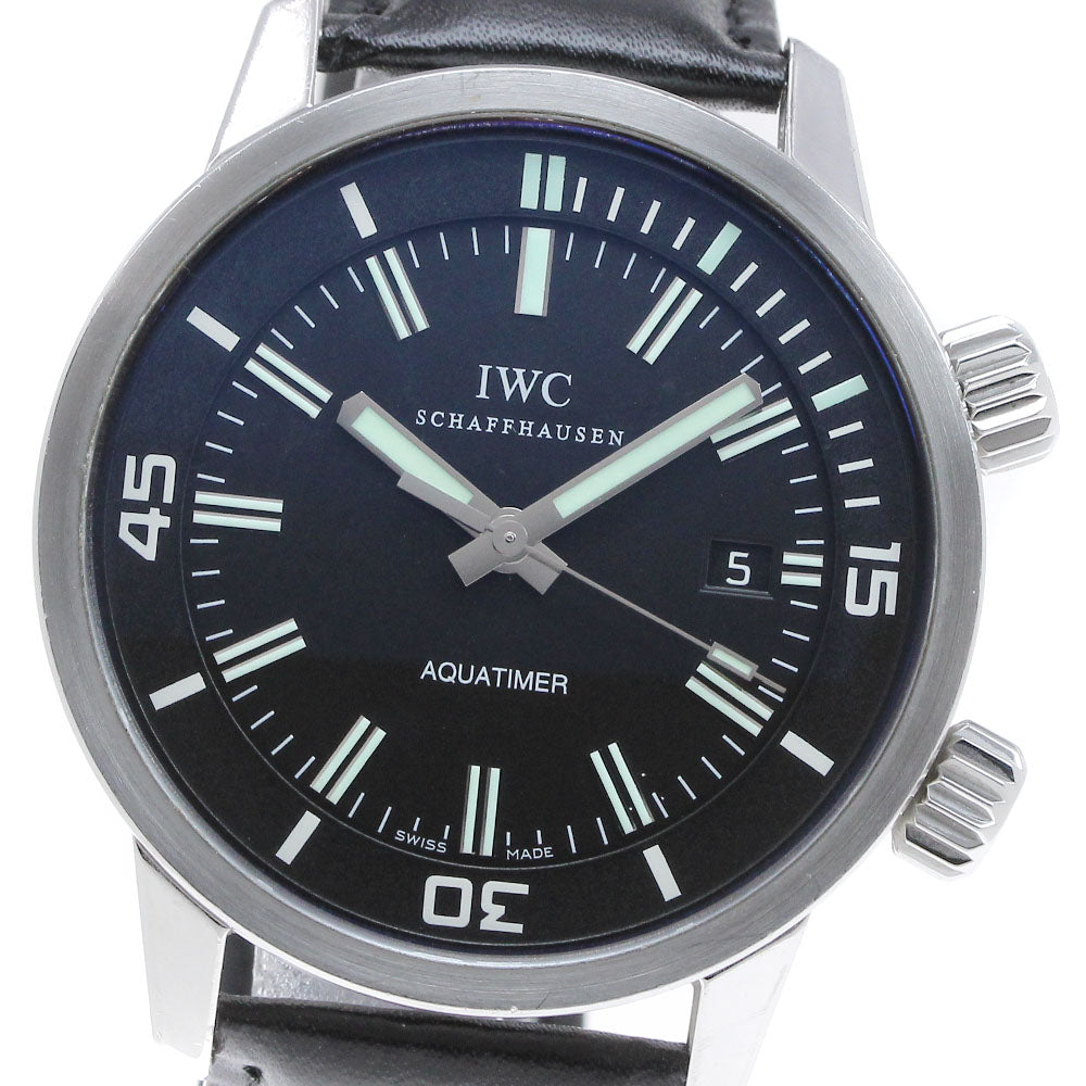 IWC SCHAFFHAUSEN Vintage aquatimer IW323101 Date black Dial At Men Watch_817296