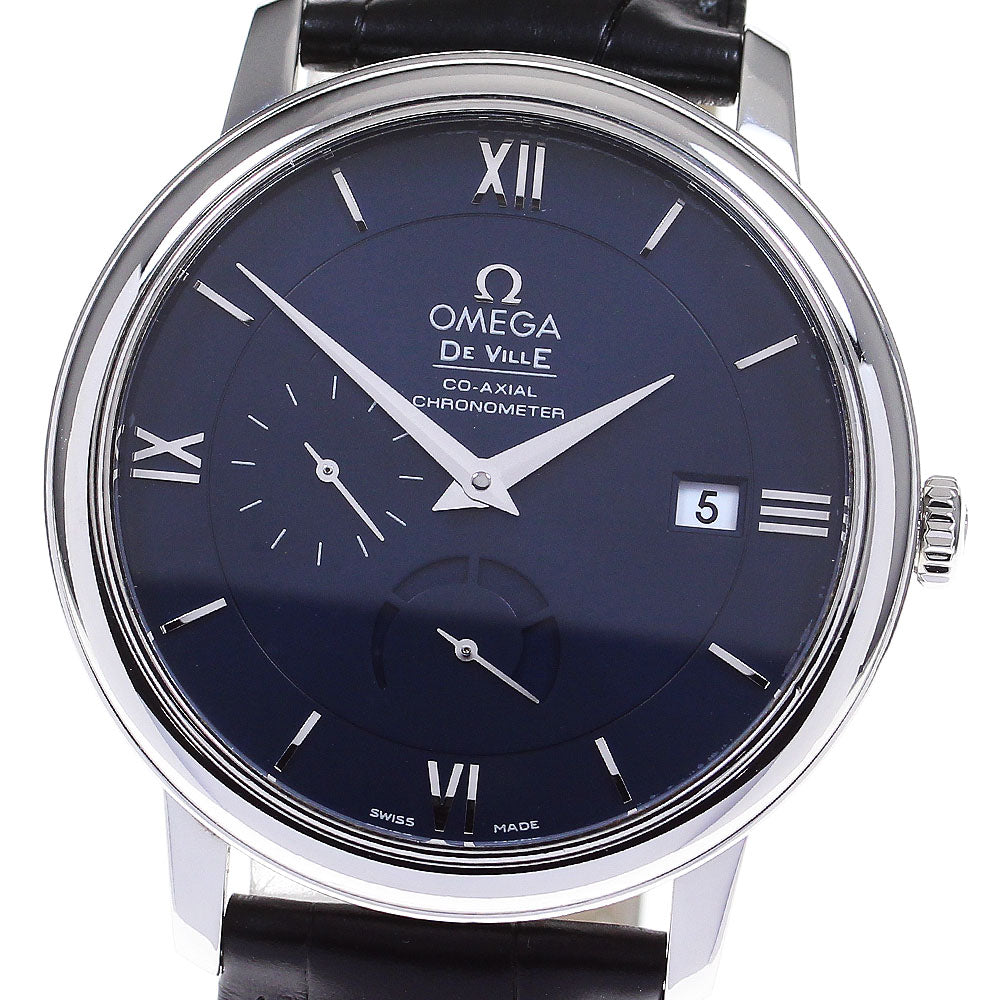 OMEGA De Ville Prestige 424.13.40.21.03.001 Power reserve Navy Dial Automatic Men's Watch_817347