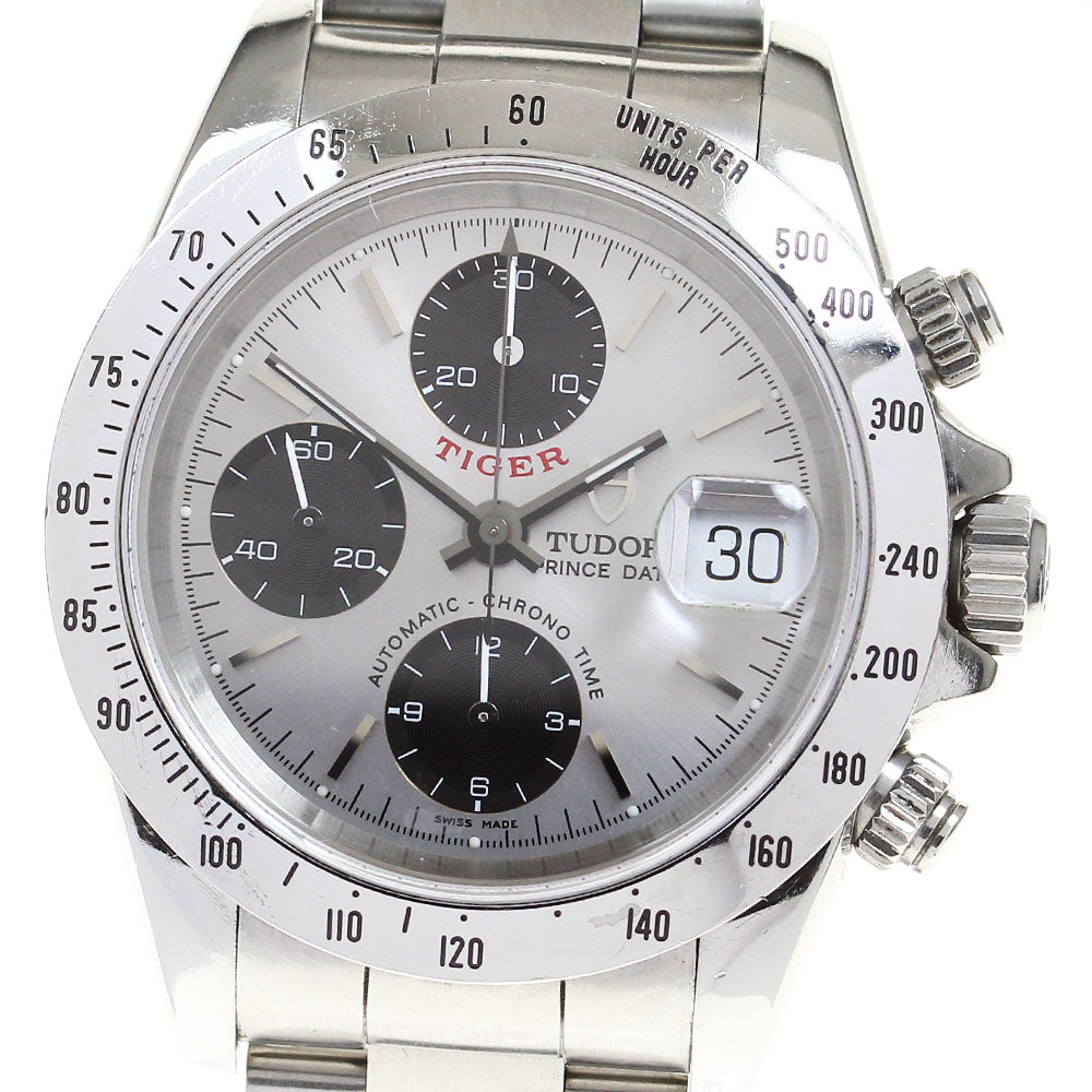TUDOR Prince Date Chrono Time Tiger 79280P Gray Dial Automatic Men's_817353