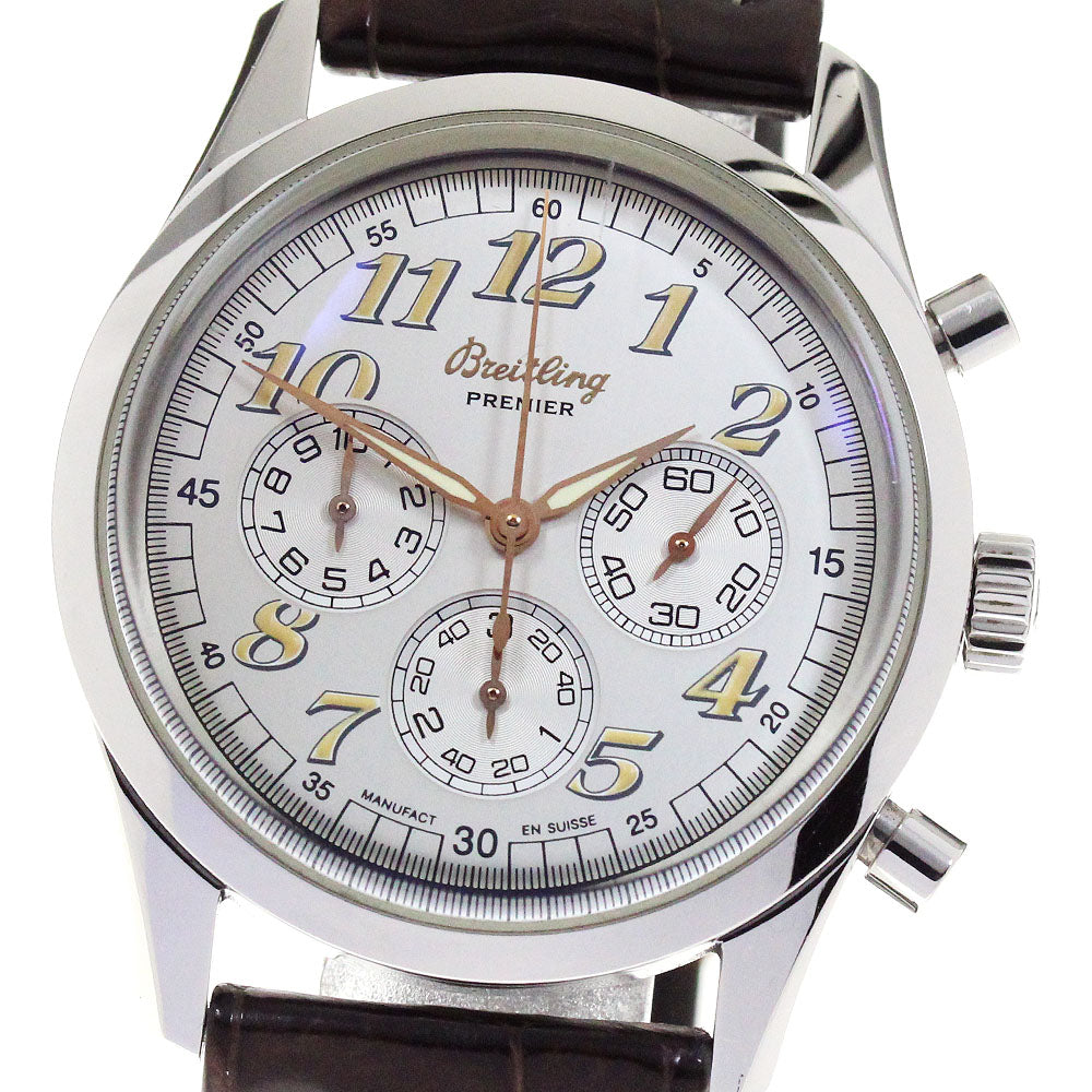 BREITLING Navitimer premier A40035 Chronograph Silver Dial Automatic Men's Watch_817397