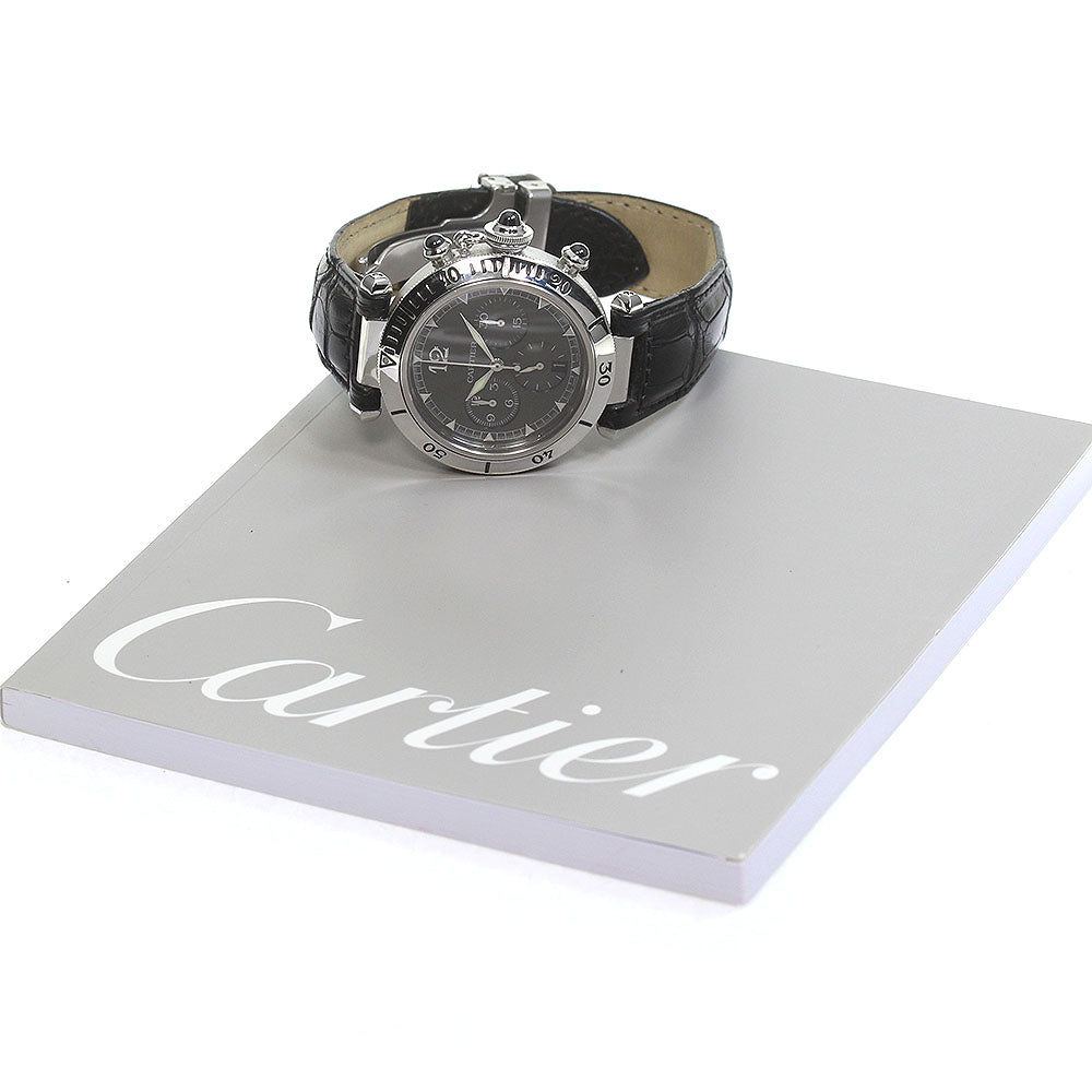 CARTIER Pasha 38 mm W3105155 Chronograph Date gray Dial Automatic Men's Watch_817422